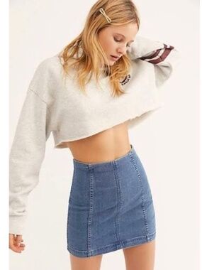 Free People Modern Denim Mini Skirt size 8